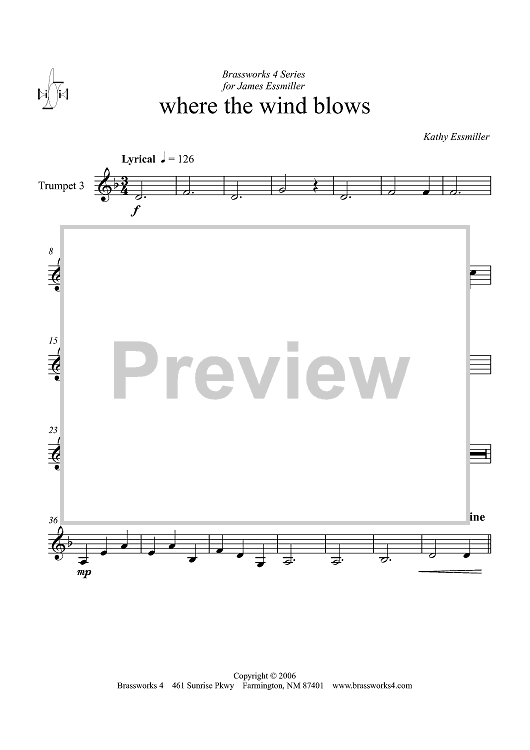 Where the Wind Blows - Trumpet 3