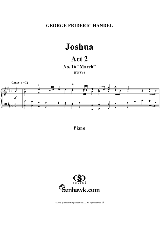 Joshua, Act 2, No. 16: March