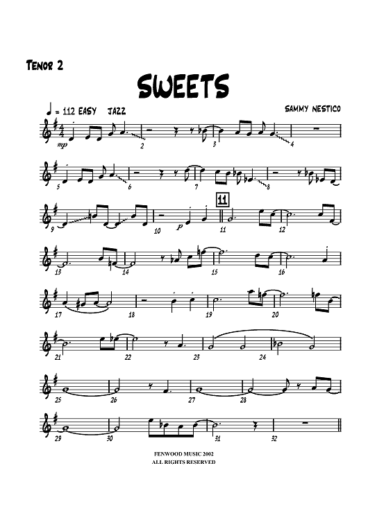 Sweets - Tenor Sax 2