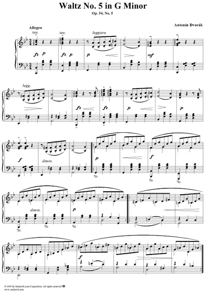 Waltz no. 5 in G minor, op. 54, no. 5