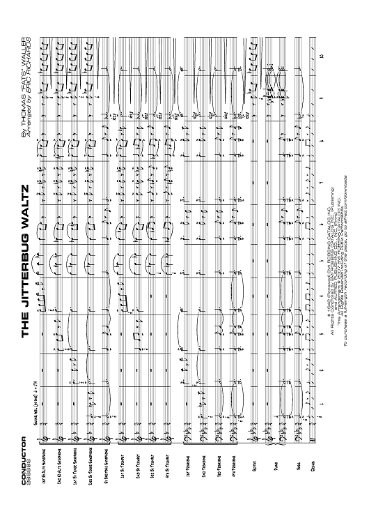The Jitterbug Waltz - Score