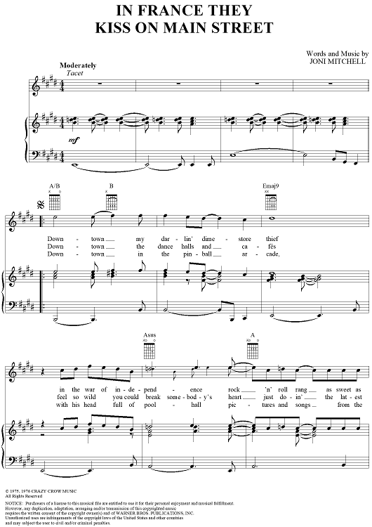 In France They Kiss on Main Street