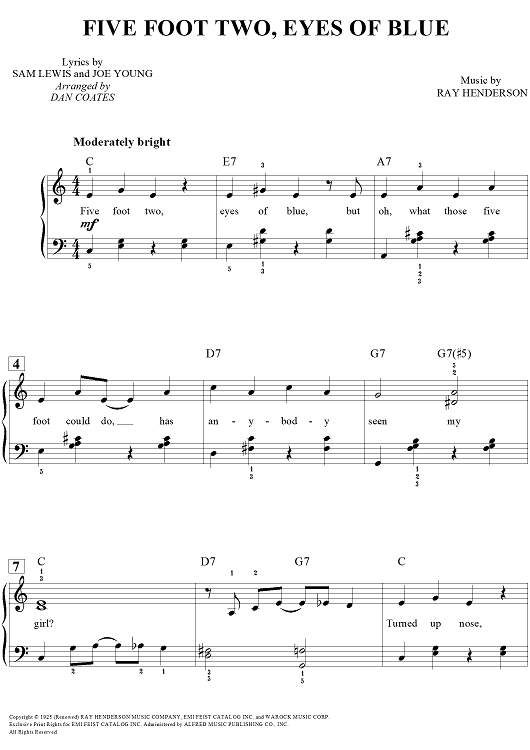 Five Foot Two, Eyes of Blue