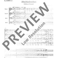 Abschiedsweben - Choral Score