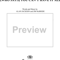 (Who Says) You Can't Have It All