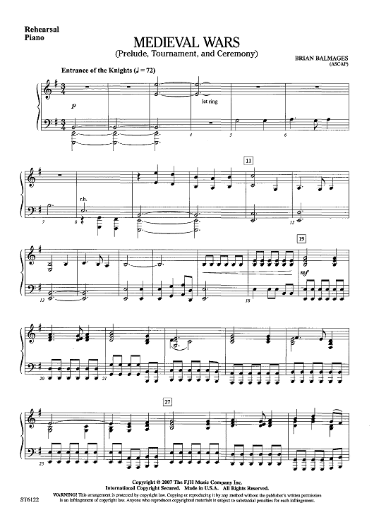 Medieval Wars - Rehearsal Piano