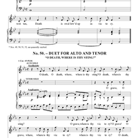Messiah, no. 50: O death, where is thy sting? - Piano Score