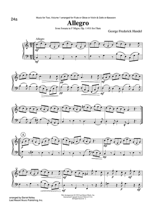 Allegro - from Sonata in F Major, Op. 1 #11 for Flute