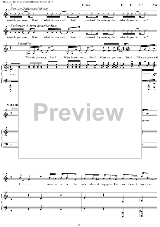 THE ROOM WHERE IT HAPPENS SHEET MUSIC visual data 3