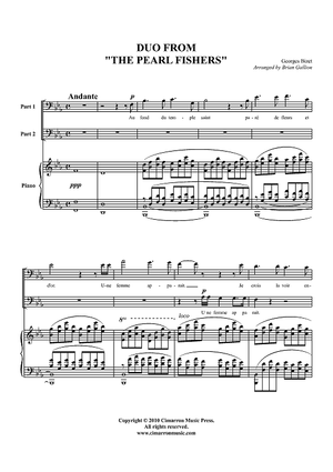 Duo from "Pearl Fishers" - Piano Score