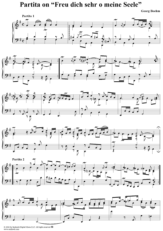 Partita on "Freu dich sehr o meine Seele"