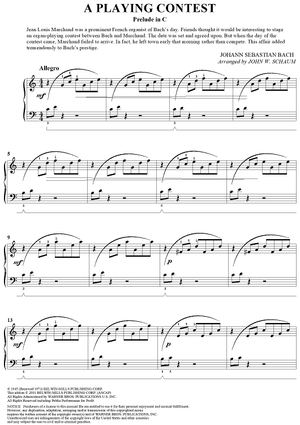 A Playing Contest (Prelude in C)