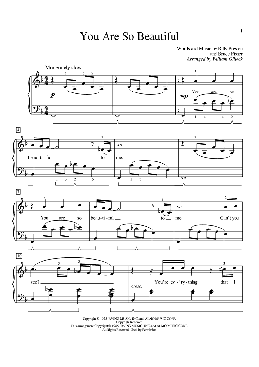 You Are So Beautiful