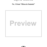 Kyrie eleison - No. 1 from "Missa In Summis"