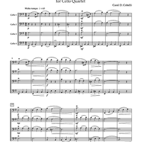 Italian Song for Cello Quartet - Score