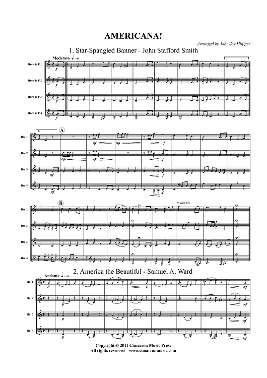 Americana! - Score