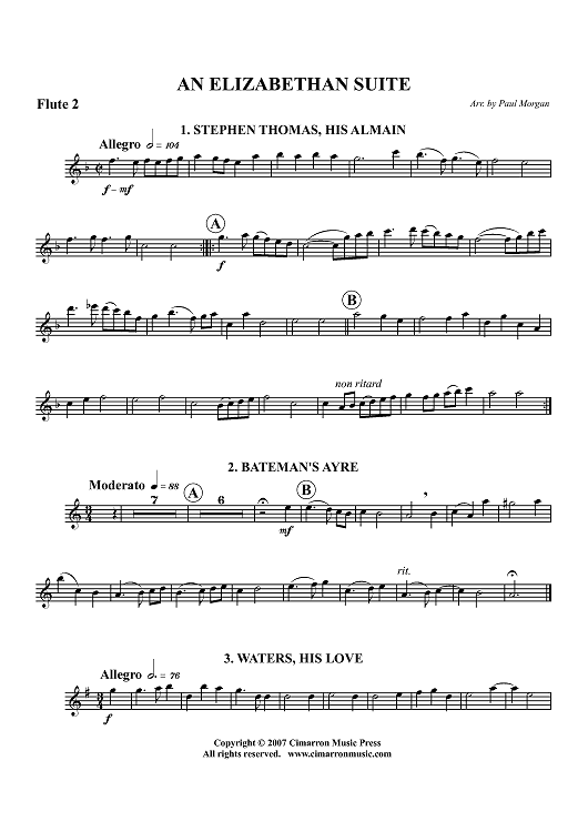 An Elizabethan Suite - Flute 2