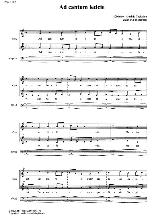 Ad cantum leticie