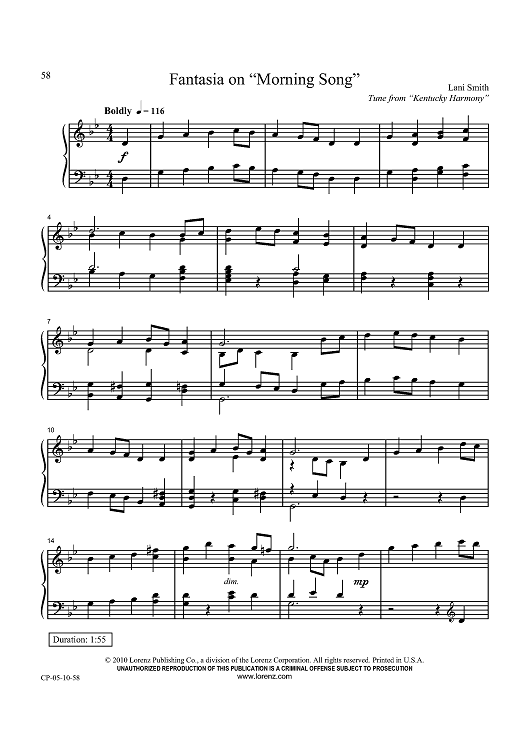 Fantasia on “Morning Song”