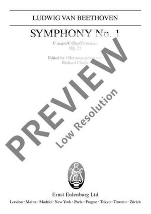 Symphony No. 1 C major in C major - Full Score