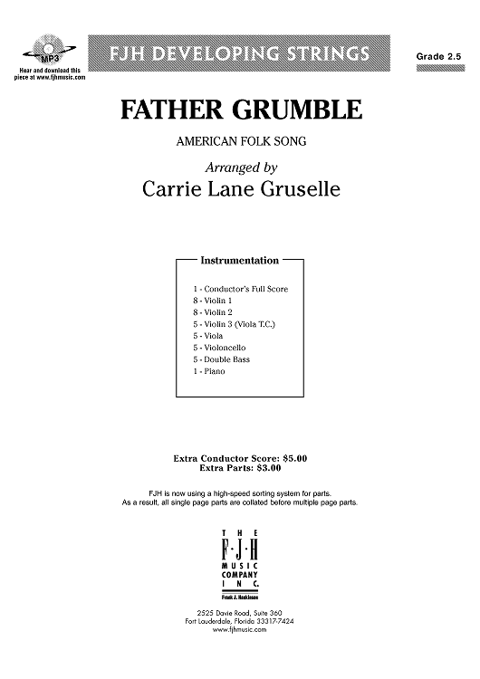 Father Grumble - Score