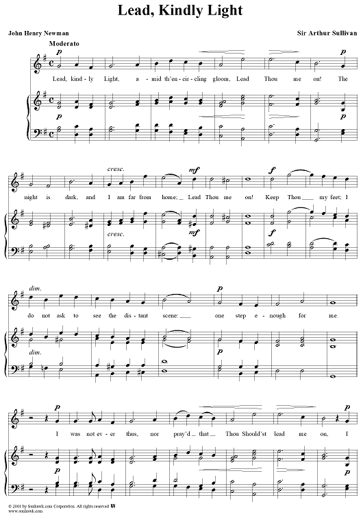 Lead, Kindly Light" Sheet Music for Voice/Piano Sheet Music Now