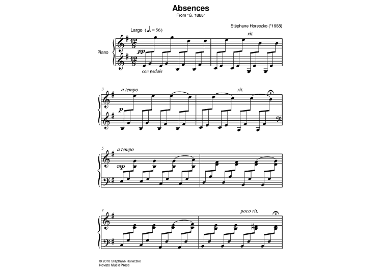 Absences - from "G. 1888"