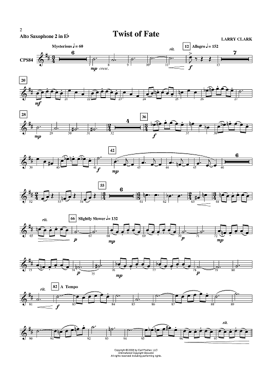 Twist of Fate - Alto Sax 2