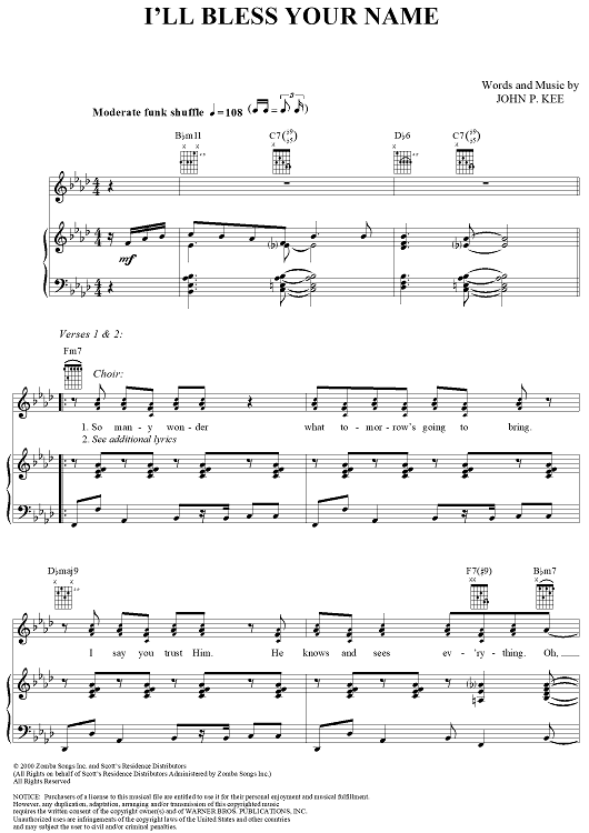 I'll Bless Your Name