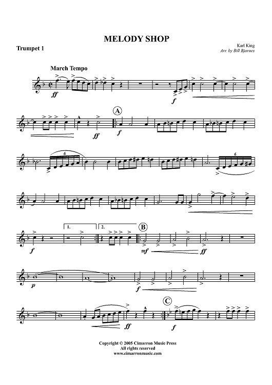 Melody Shop - Trumpet 1