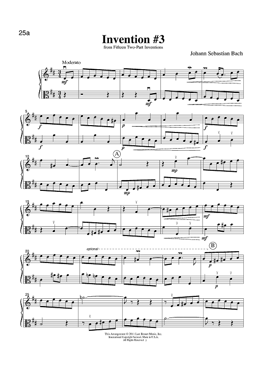 Invention #3 - from Fifteen Two-Part Inventions