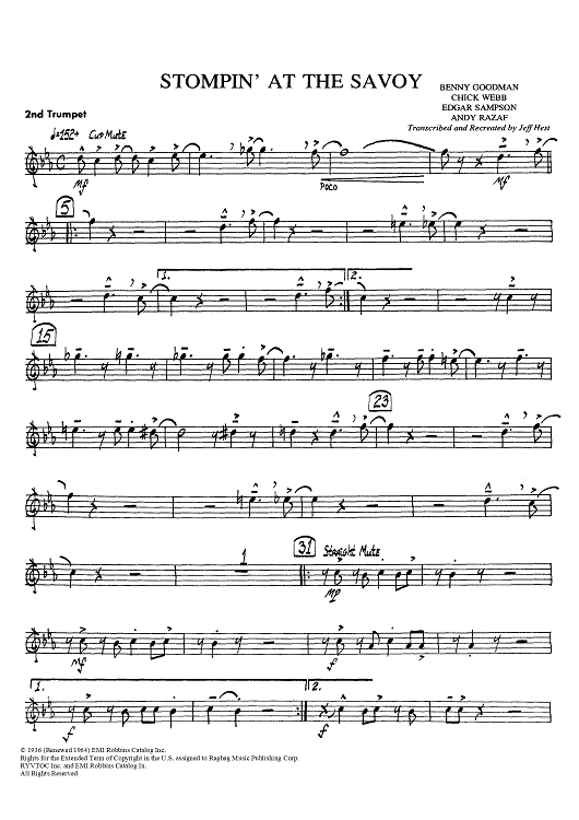 Stompin' At The Savoy - Trumpet 2 in Bb