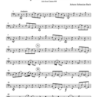 My Heart Ever Faithful - Aria from Cantata #68 - Part 3 Cello or Bassoon