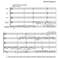 Suite per cinque - Score