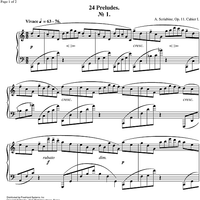 Prelude Op.11 No. 1