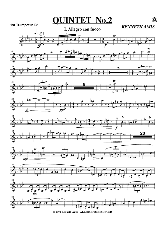 Quintet No. 2 - Trumpet 1 in B-flat and E-flat