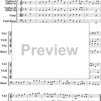 Water Music Suite No. 1 in F major, No. 8: Bourrée - Score