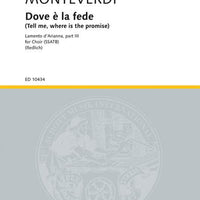 Dove è la fede (Tell me, where is the promise) - Choral Score