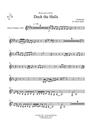 Deck the Halls - Trumpet 1 in Bb or Piccolo Trumpet 1 in Bb