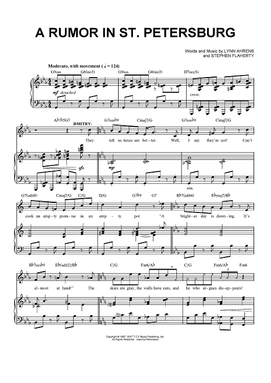 A Rumor In St. Petersburg - from Anastasia - The New Musical