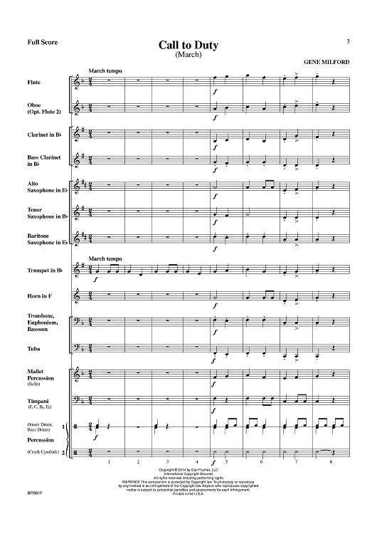 Call to Duty (March) - Score