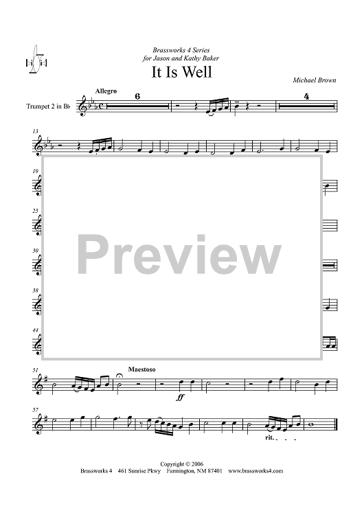 It Is Well - Trumpet 2 in B-flat