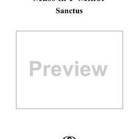 Mass in F Minor: Sanctus