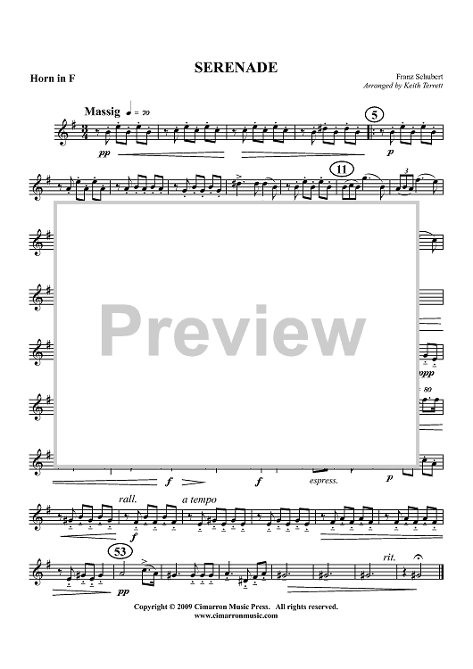 Serenade - Horn in F