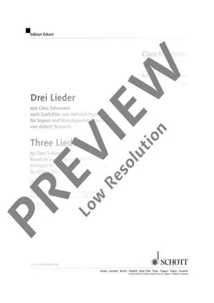 Drei Lieder - Score and Parts