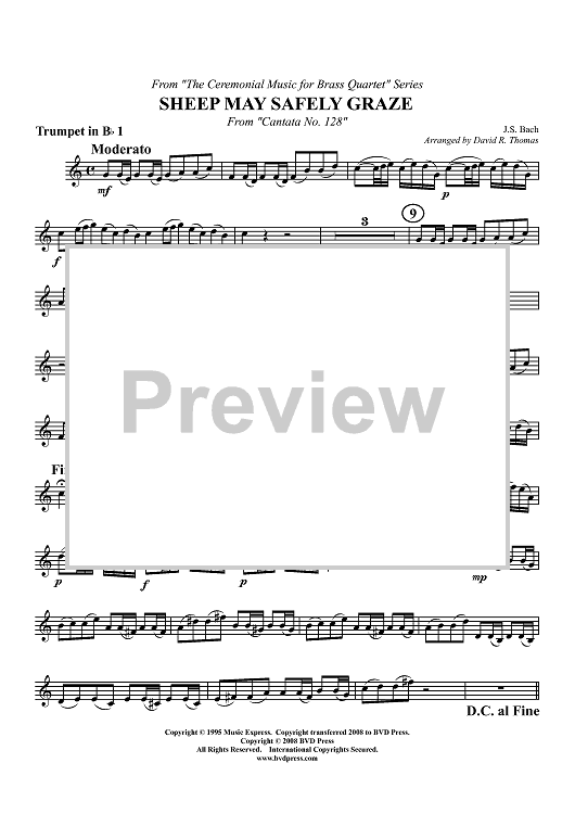 Sheep May Safely Graze - Trumpet 1