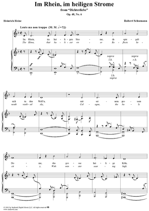 Dichterliebe (Song Cycle), Op. 48, No. 06: Im Rhein, im heiligen Strome - No. 6 from "Dichterliebe" Op. 48