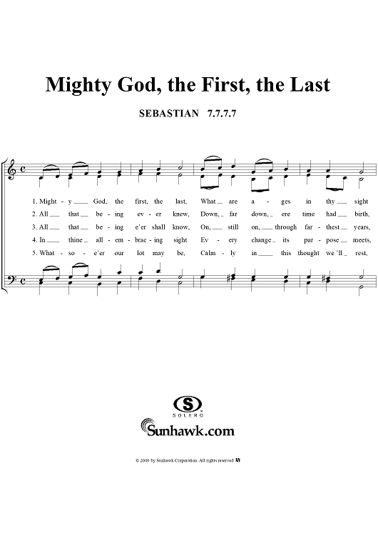 Mighty God, the First, the Last