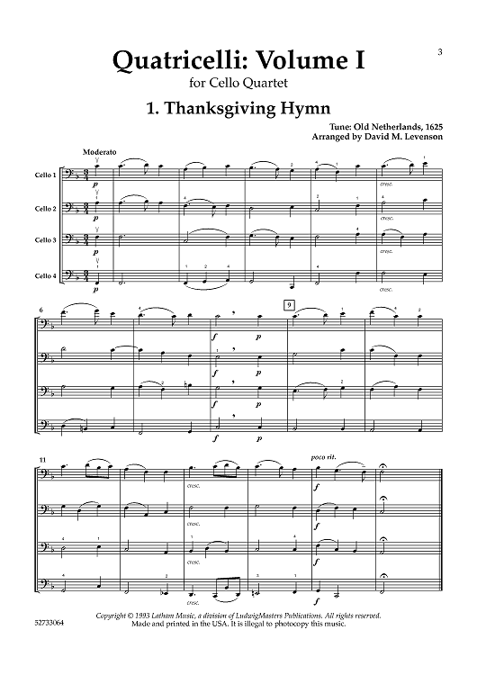 Quatricelli: Volume I - Score