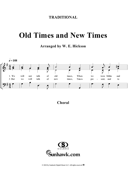 Old Times and New Times